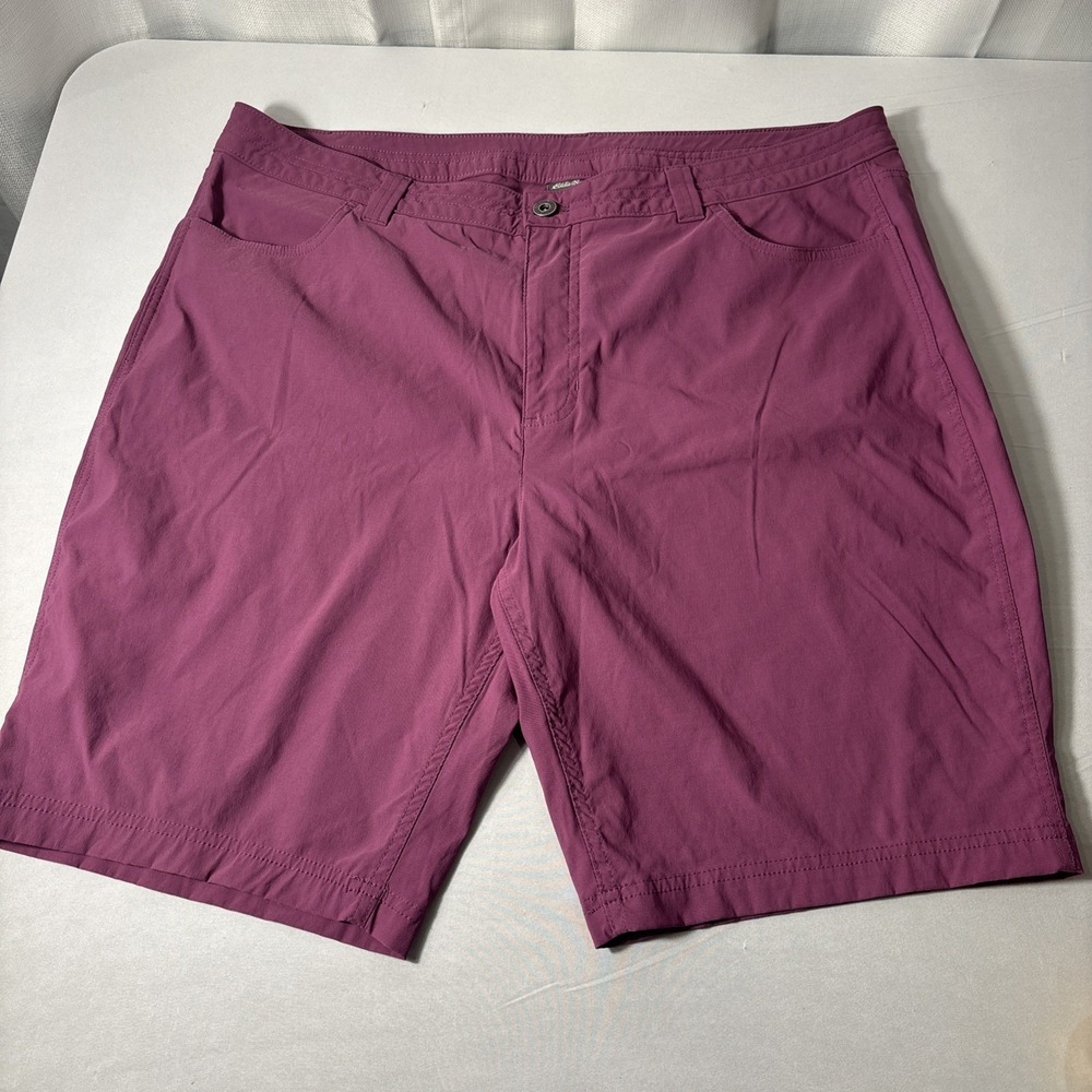Eddie Bauer Women Shorts Size 16 Fuchsia Hiking Outdoors Active Casual